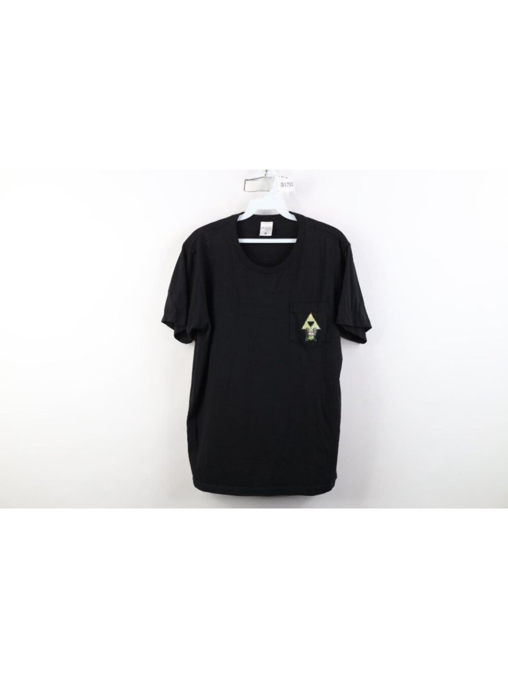 Vtg Nintendo Womens Large Spell Out Legend of Zelda Game Pocket T-Shirt Black
